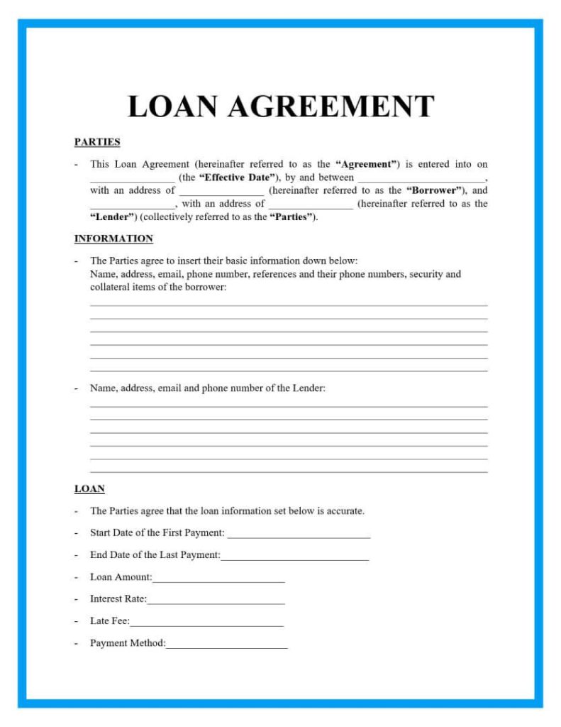 19 Legal Document Examples Templates To Use Signaturely   Loan Agreement Uplead 791x1024 