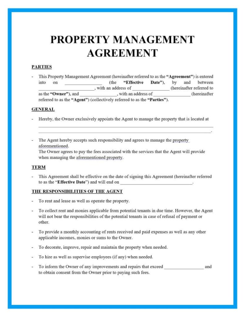 Property Management Agreement