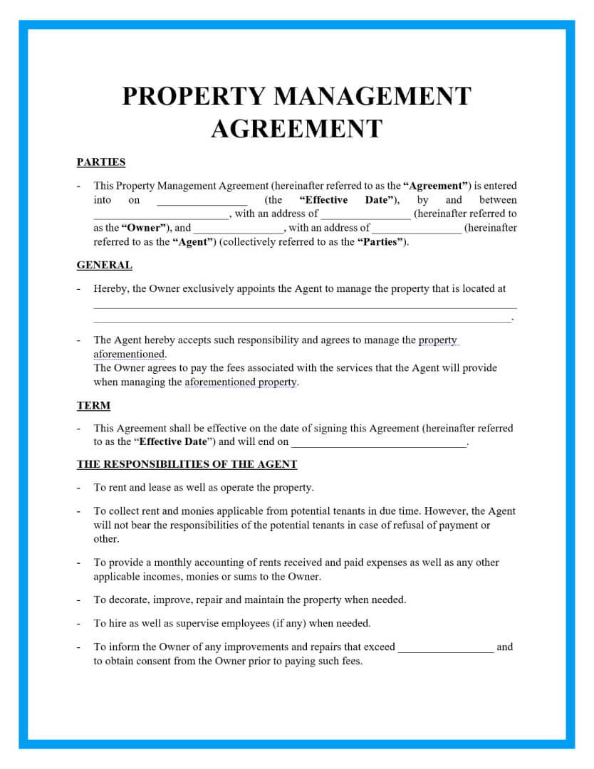 property management sample contract        <h3 class=