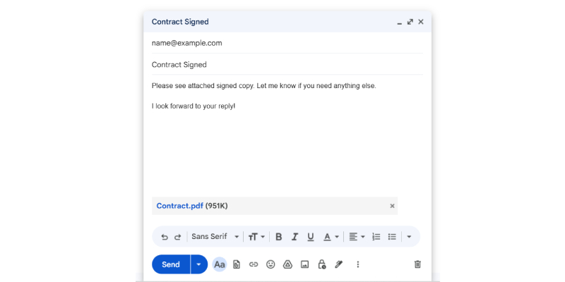Email Back a Signed Document