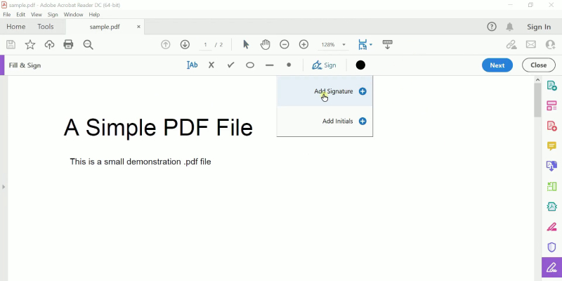 Sign a Document using Adobe Acrobat