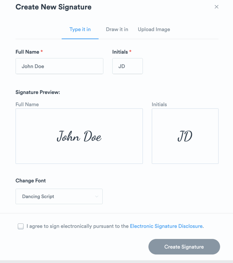 add signature block to pdf document