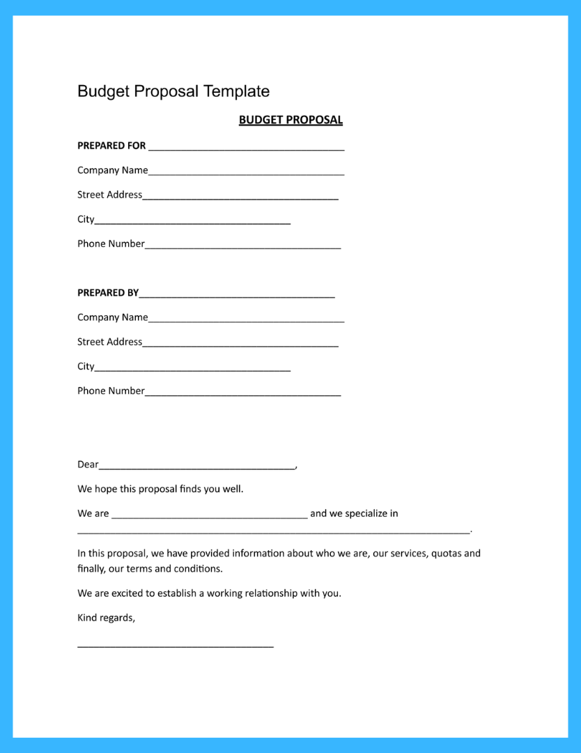 Free Budget Proposal Template To Win More Clients