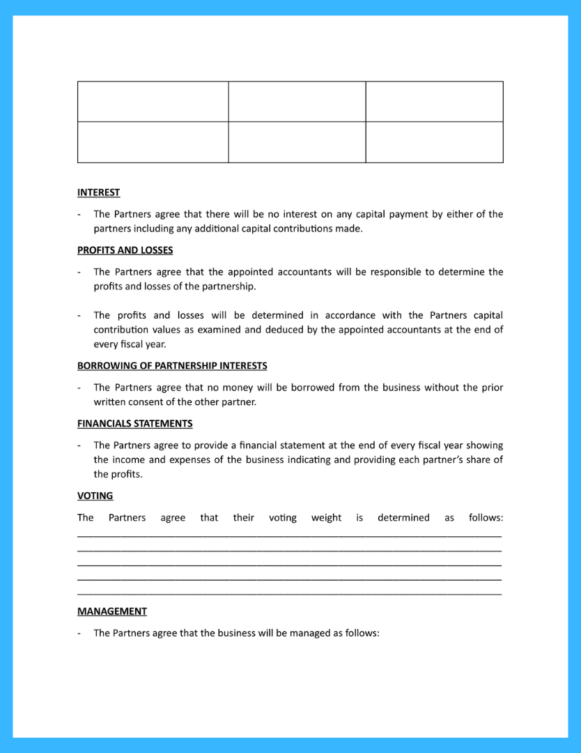 business partner agreement template