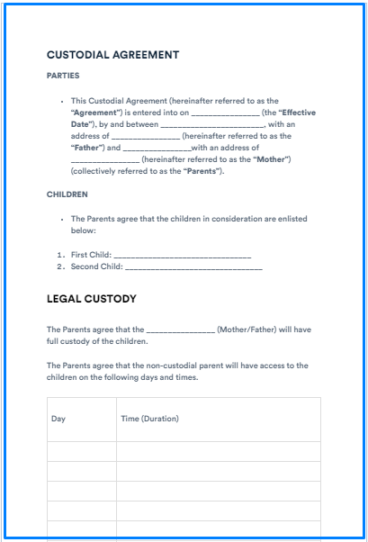 custody-agreement