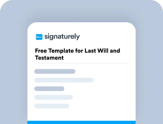 Free Template for Last Will and Testament