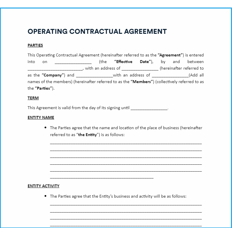 Free Operating Agreement Template to Set Up Your First LLC