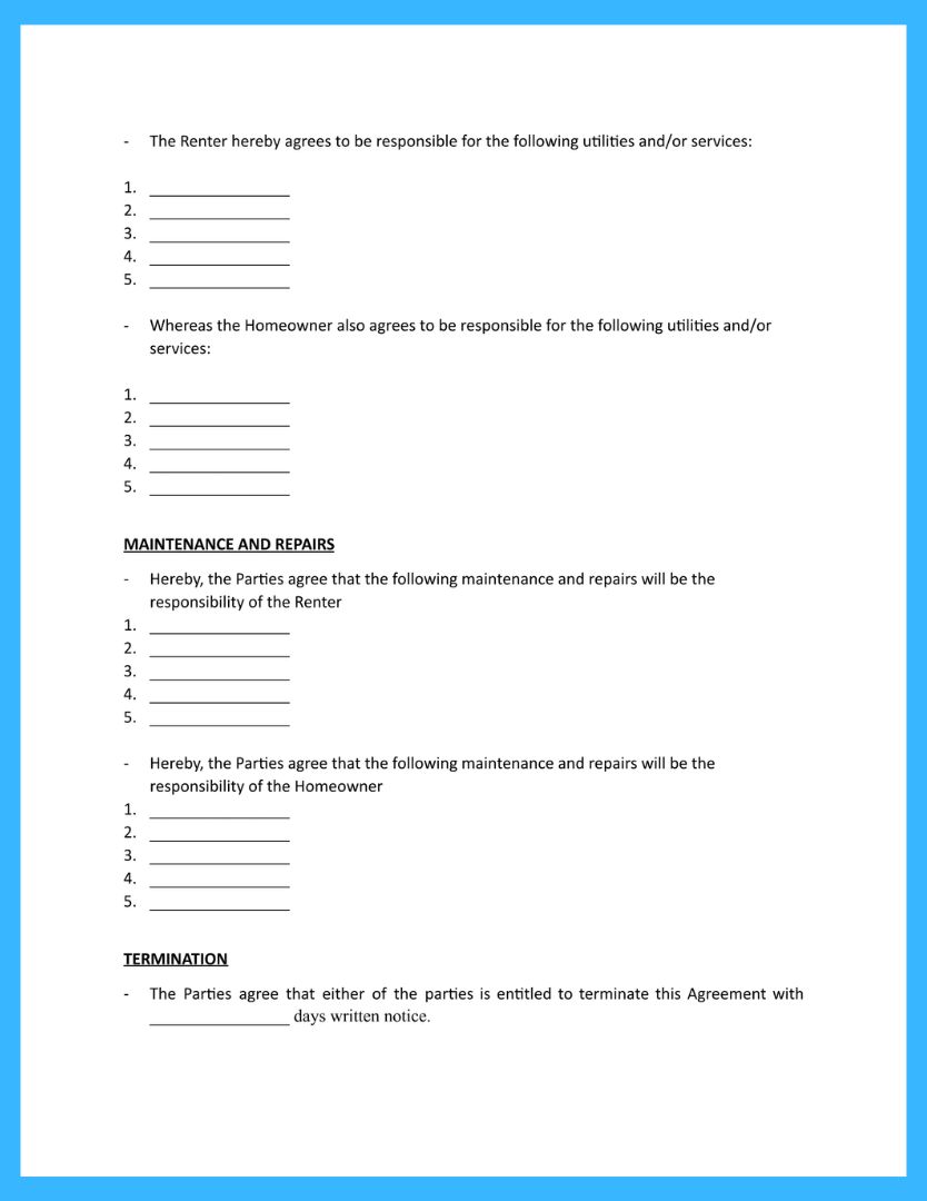 rental agreements templates