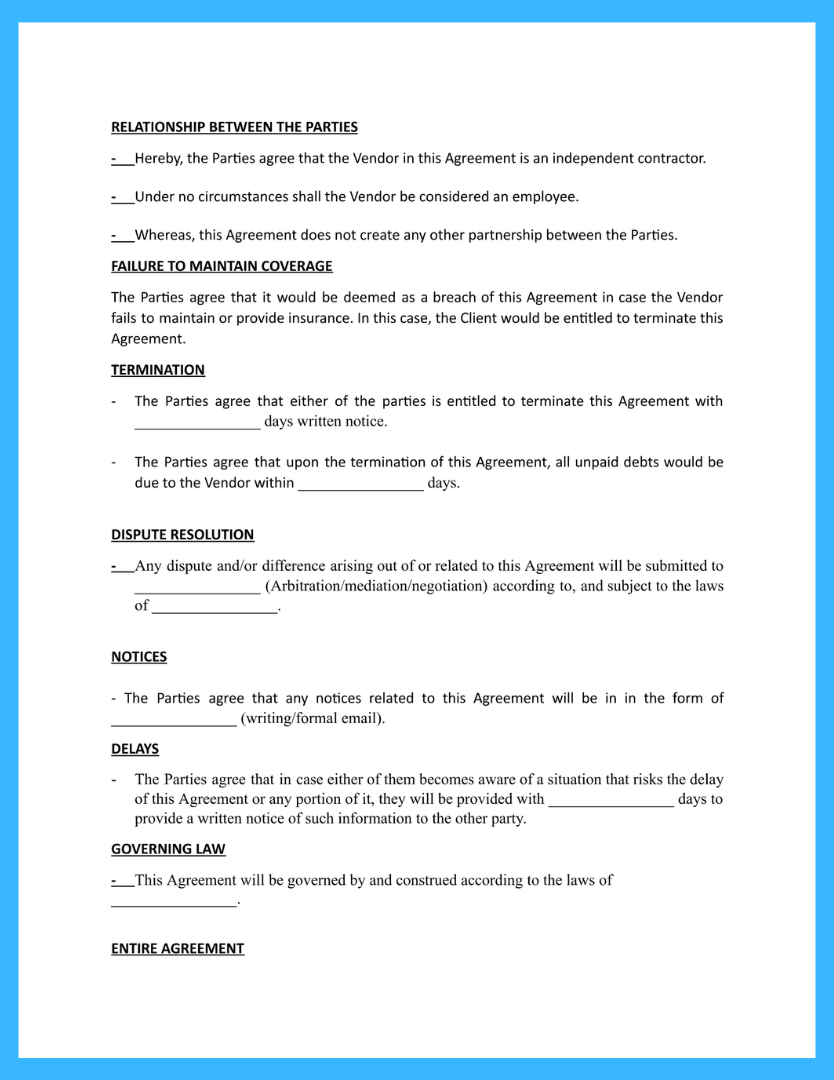 formal agreement template