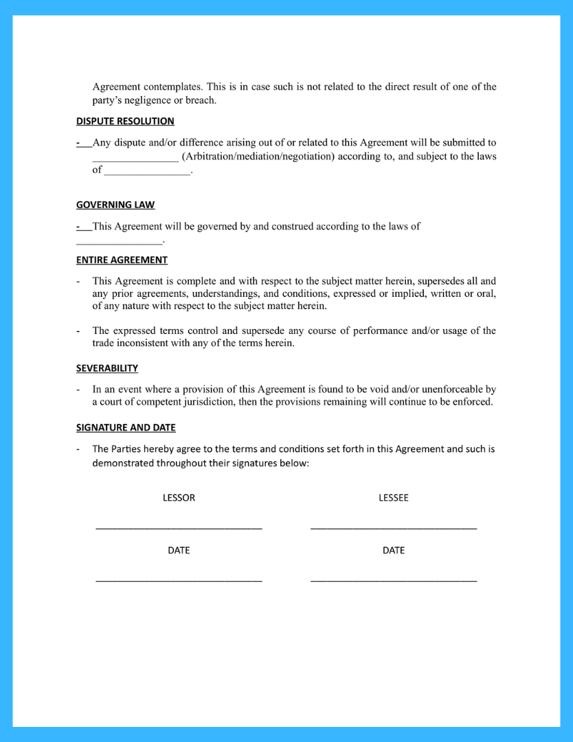 Free Car Lease Agreement To Use For Your Business Sample Car Lease 