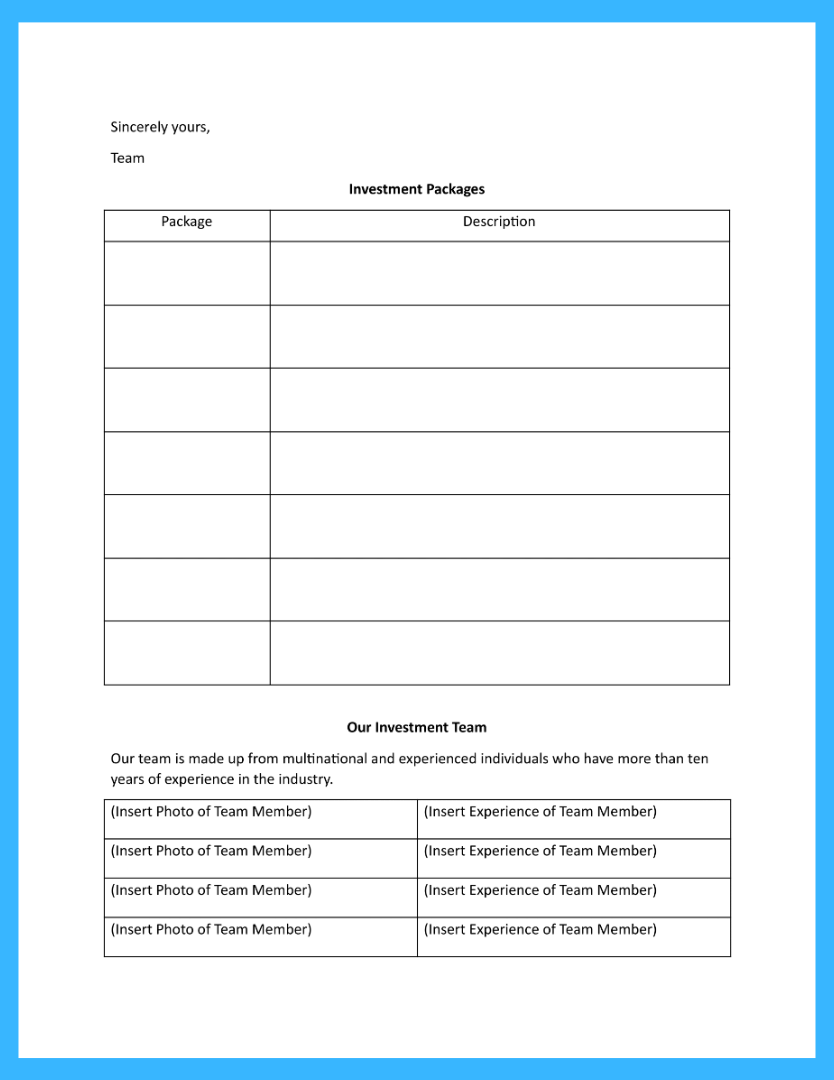 Investment Proposal