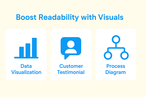 Boost readability with visuals