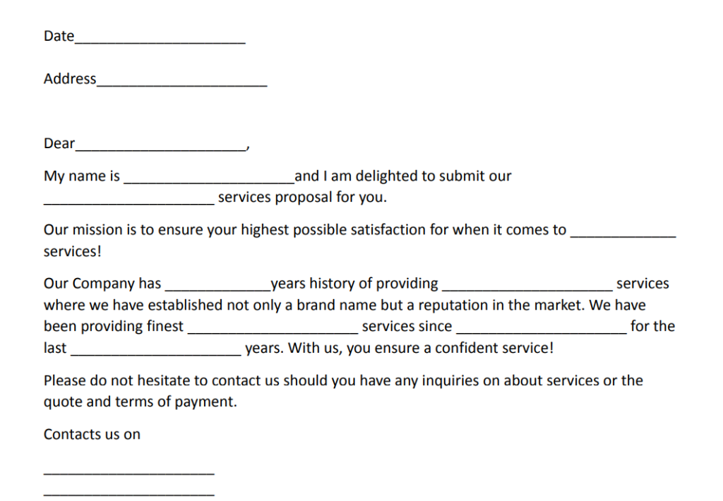Proposal sample