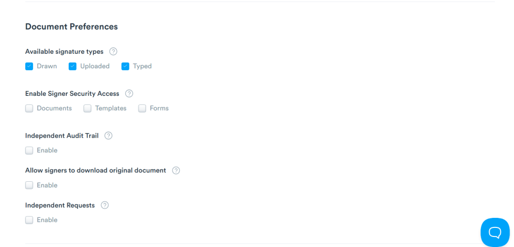 Document Preferences