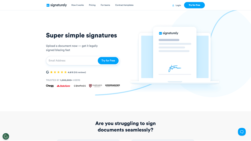 Signaturely Homepage