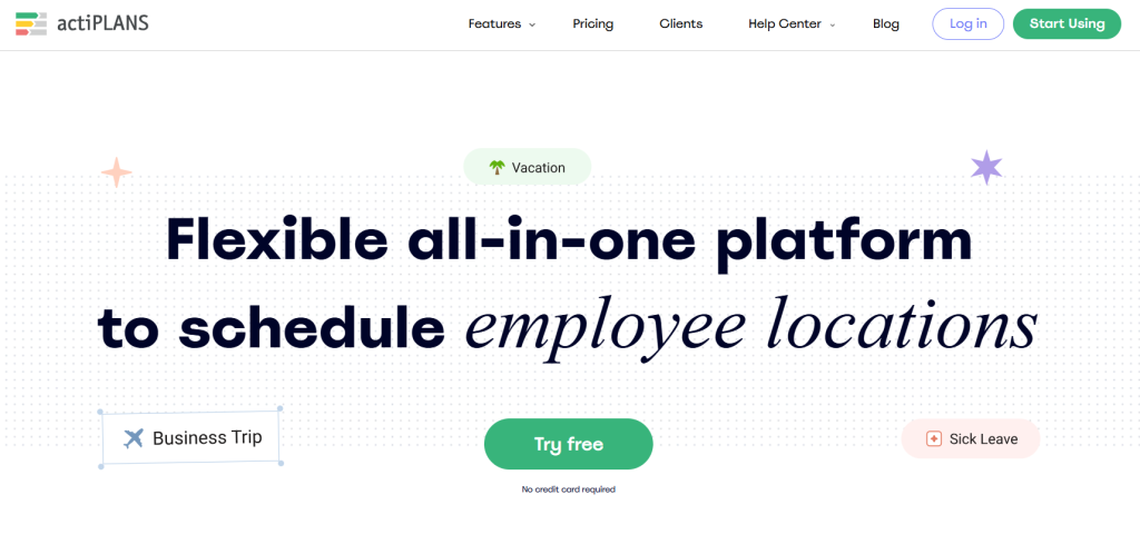 actiPLANS screenshot