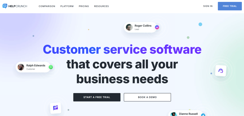 HelpCrunch screenshot